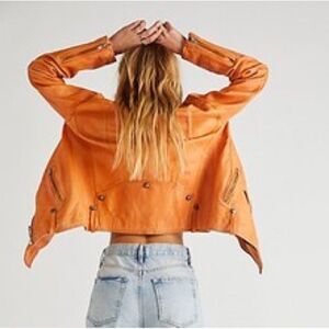New Free People x We The Free Jealousy Leather Moto Jacket/ Size XS